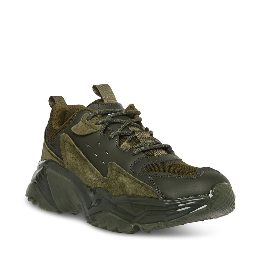 Olive Steve Madden Ward Men's Sneakers | PH 0281QVP